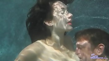 Underwater Cum Pussy Brunette Doggystyle 